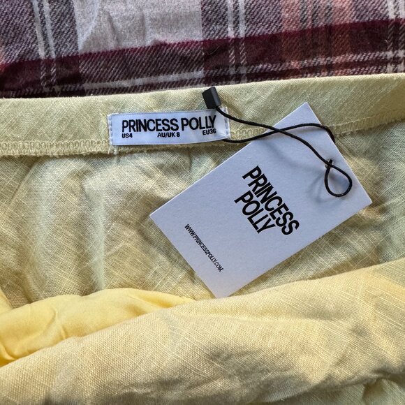 *NWT* Princess Polly Sunburst Strapless Top  - Yellow - Picture 5 of 5